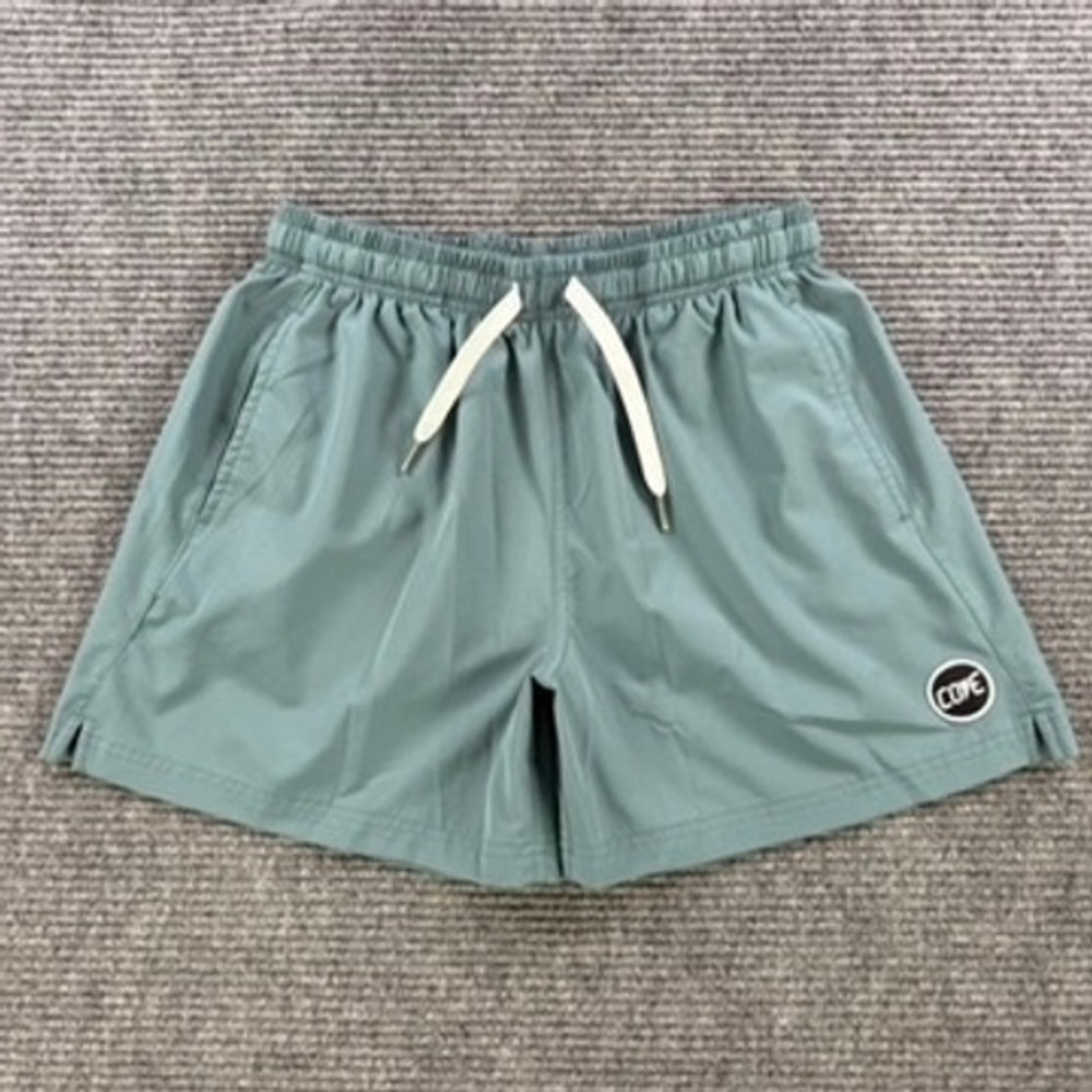 Cove USA Mens 30 Sage Green Hybrid Shorts Athletic Quick Dry Running Zip Pocket